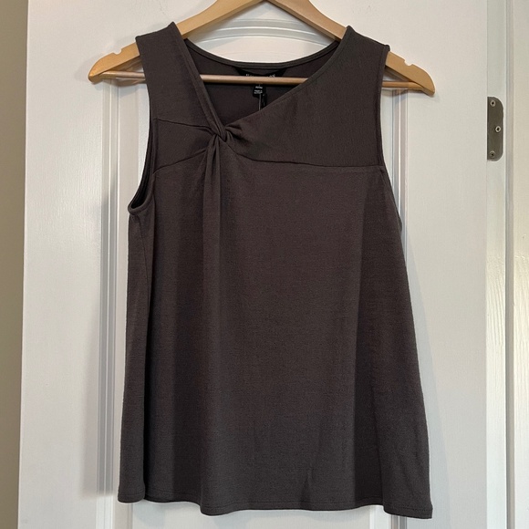 NWT 41 Hawthorn Women’s Rylee Twist Neck Knit Top – Dark Grey – Small Petite - Picture 2 of 8